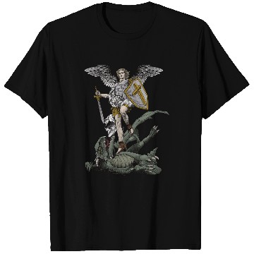 Discover Dragon Pet Saint Michael the Archangel defeats the T-Shirts