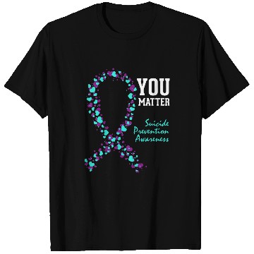 Discover suicides Prevention 988 Ribbon You Matter Ribbon T-Shirts