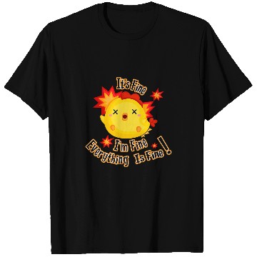 Discover Chicken Pet Its Fine Im Fine Everything Is Fine Funny Chicken Peckers T-Shirts