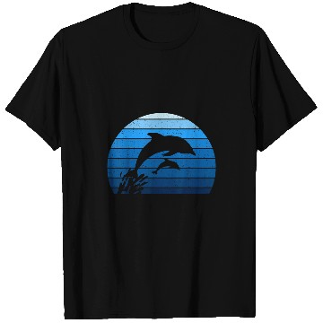 Discover Dolphin Pet Gift Cute Vintage Dolphin Whale T-Shirts