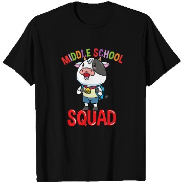 Discover Cow Pet Back To School Middle School Squad T-Shirts