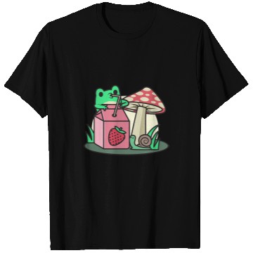 Discover Frog Pet Cottagecore Aesthetic Mushroom Frog Toad Mycology Mycology T-Shirts