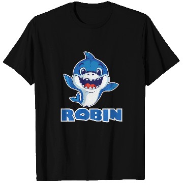Discover Shark Pet Kids Robin Boys Name Shark T-Shirts