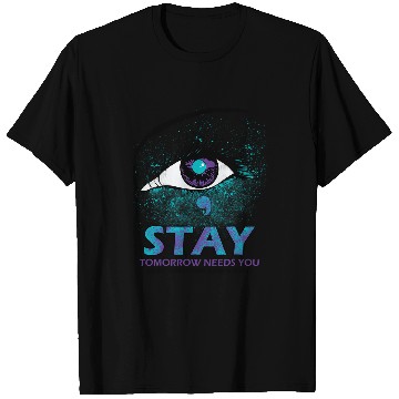 Discover suicides Prevention 988 Ribbon Eye Stay Tomorrow Needs You T-Shirts