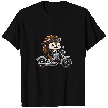 Discover Hedgehog Biker Pet Funny Motorcycle T-Shirts