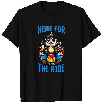 Discover Motorcycle Biker Here For the Ride Motorcyclist T-Shirts
