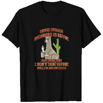 Discover Llama Pet Coffee Spelled Backwards Is Eeffoc Funny Llama Alpaca 9 T-Shirts