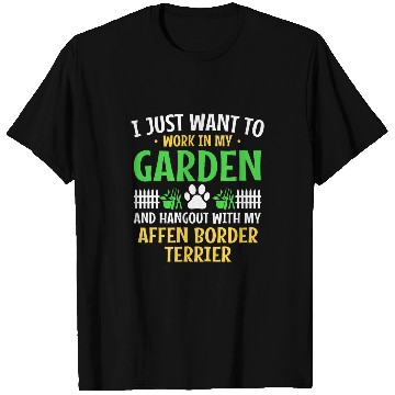 Discover Work Garden Hang Out Affen Border Terrier Affenpinscher T-Shirts