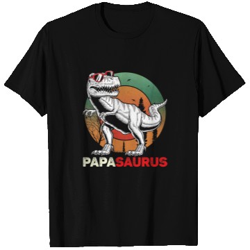 Discover Dinosaur Pet Papasaurus rexs Dad Papa Dinosaur TRex Papa Saurus 4 T-Shirts