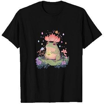 Discover Frog Pet Cottagecore Goblincore Aesthetic Frog Toad Lover Forestcore 4 T-Shirts