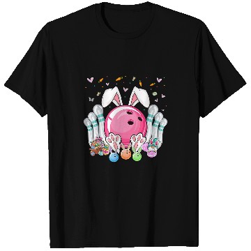 Discover Sport Bowling Ball Easter Day Easter Bunny Bowling T-Shirts