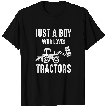 Discover Tractor Fun driving Just A Boy Who Loves Tractors Farming T-Shirts