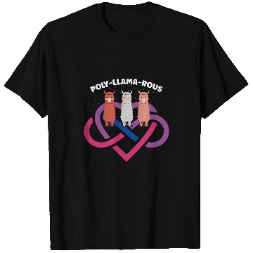 Discover Llama Pet PolyLlamaRous Funny Polyamory For Polyamorous Throuple 21 T-Shirts