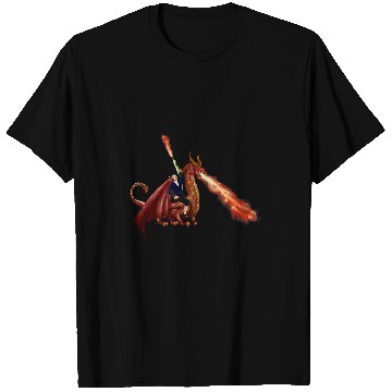 Discover Dragon Pet George Washington with a flamethrower riding a T-Shirts