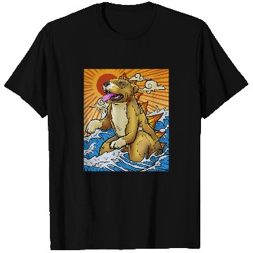Discover Pitbull Dog Kaiju Giant Pitbull Monster Funny Pitbull T-Shirts