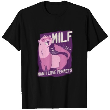 Discover Ferret Pet Man I Love Ferrets Weasel Ferret T-Shirts