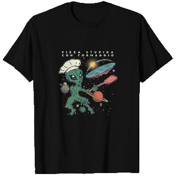 Discover Aliens UFO Funny Flat Earth Society Chef T-Shirts