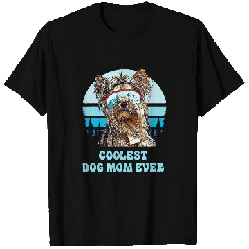 Discover Yorkshire Terrier Skiing Winter Coolest Dog Mom Ever T-Shirts