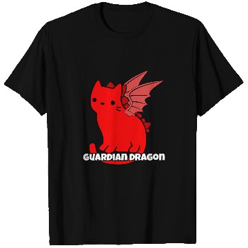 Discover Dragon Pet Guardian Kitty Dragon Coral T-Shirts