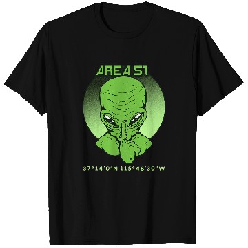 Discover Aliens UFO Area 51 T Roswell Coordinates UFO Alien UFO Flying Saucer T-Shirts