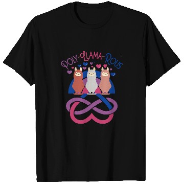 Discover Llama Pet polyllamarous funny Polyamory For Polyamorous throuple 9 T-Shirts