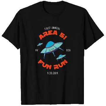 Discover Aliens UFO Area 51 Fun Run  UFO Funny Alien Event Gear T-Shirts