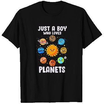 Discover Just A Boy Who Loves Planets Lover Solar System Astronomy T-Shirts