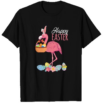 Discover Flamingo Pet With Easter Happy Easter Egg Basket Hunting 8 T-Shirts