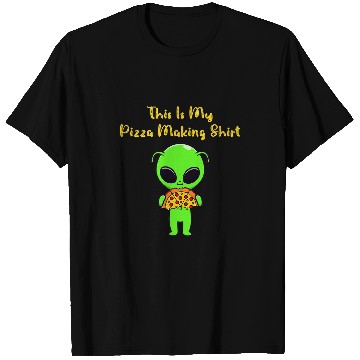 Discover Aliens UFO This Is My Pizza Making Funny Alien Eating Pizza T-Shirts