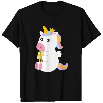 Discover Unicorn Pet Funny Cute Unicorn Drinking Boba Bubble Tea T-Shirts