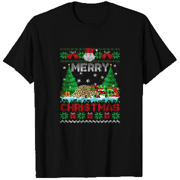Discover Armadillo Pet Funny Ugly Christmas Leopard Plaid Armadillo Animals T-Shirts