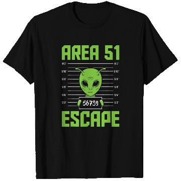 Discover Aliens UFO Area 51 Escape Alien Funny T-Shirts