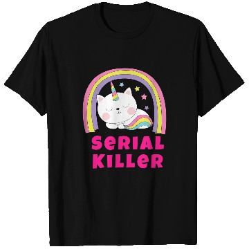 Discover Unicorn Pet Sarcastic Retro Rainbow Funny Unicorn Serial Killer T-Shirts