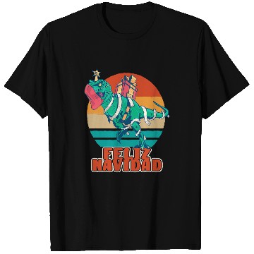 Discover Dinosaur Pet Feliz Navidad T-Shirts
