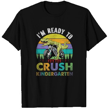 Discover Dinosaur Pet Motocross TRex Iam Ready To Crush Kindergarten Back To School T-Shirts