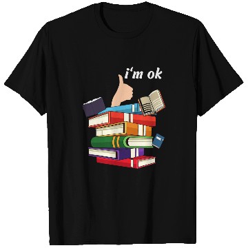 Discover Book Fun Reading Books Librarian Reader Nerd Im Ok Teacher School 6 T-Shirts