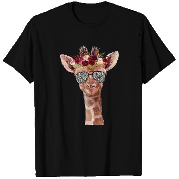 Discover Giraffe Pet Sunglass Japanese Cherry Cute Blossom Sakura Flower T-Shirts
