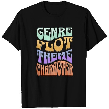 Discover Retro Author Writer Novelist Genre Plot Theme Character T-Shirts