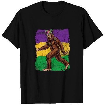 Discover Bigfoot Pet Mardi Gras Jester Bigfoot Sasquatch Cryptid Cryptozoologists T-Shirts