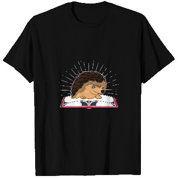 Discover Book Fun Cute Forest Animal Book Reading Bookworm Nature Hedgehog T-Shirts
