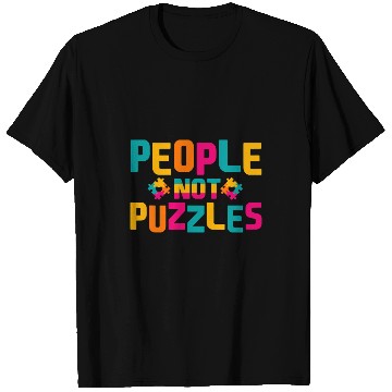 Discover Autism Puzzle People Not Puzzles Autism Teacher T-Shirts