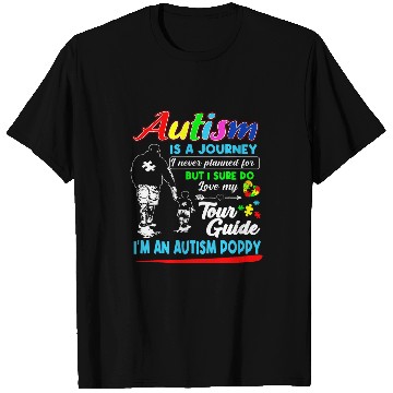 Discover Autism Puzzle Poppy Autism Is A Journey T-Shirts