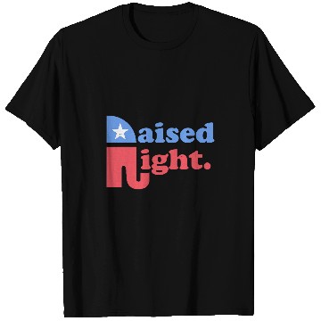 Discover Elephant Mammal Raised Right Republican Elephant Retro Style Distressed T-Shirts