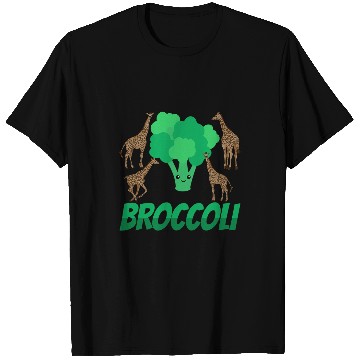 Discover Giraffe Pet Eating Broccoli T-Shirts