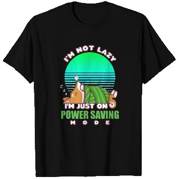 Discover Shiba Inu Pet Im Not Lazy Im Just On Power Saving Mode Sleeping T-Shirts
