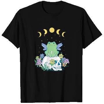 Discover Frog Pet Cute Fairycore Aesthetic Dark Academia Moon Cottagecore T-Shirts