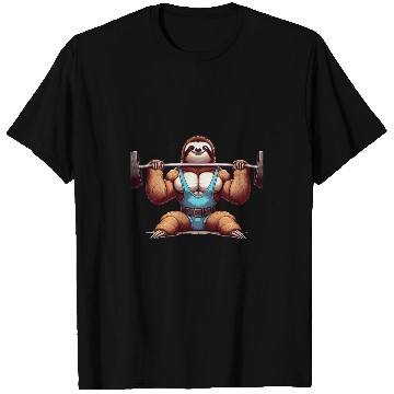 Discover Sloth Strength Training Gym Sloth Bodybuilding T-Shirts