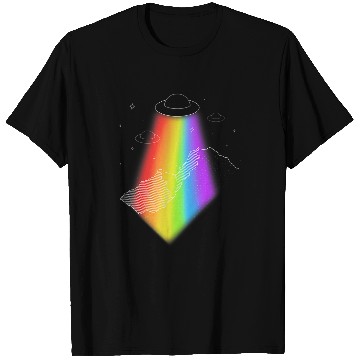 Discover Aliens UFO Rainbow Mountain Alien UFO T-Shirts