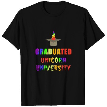 Discover Unicorn Pet Funny Graduated Unicorn University Design T-Shirts