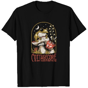 Discover Frog Pet Aesthetic Frog Toad Mushroom Cottagcore T-Shirts